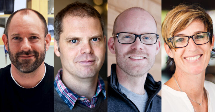 Christian Broberger, Fredrik Bäckhed, Örjan Carlborg och Helena Sandberg